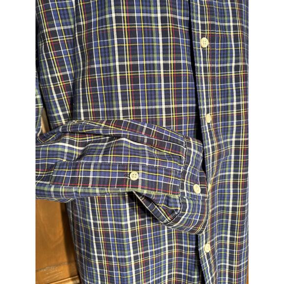 Chaps Shirt Men's 2XLT Long Sleeve Button Down Stretch Easy Care Blue Plaid - Picture 5 of 16